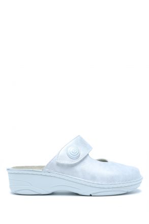 3457 Berkemann Heliane Kadın Anatomik Terlik 3.0-8.5 Silber/Glitter-Leder/Stretch - 158
