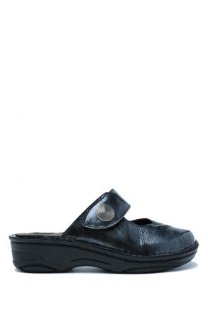 3457 Berkemann Heliane Kadın Anatomik Terlik 3.0-8.5 Grau/Lackleder/Stretch - 647G