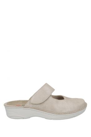 3457 Berkemann Heliane Kadın Anatomik Terlik 3.0-8.5 Beige/shiny - Leder/Stretch - 773