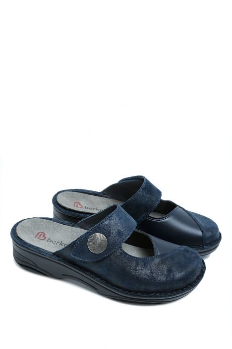 3457 Berkemann Heliane Kadın Anatomik Terlik 3.0-8.5 Blau - Brillantleder/Stretch - 029