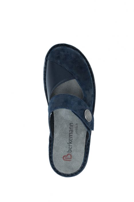 3457 Berkemann Heliane Kadın Anatomik Terlik 3.0-8.5 Blau - Brillantleder/Stretch - 029