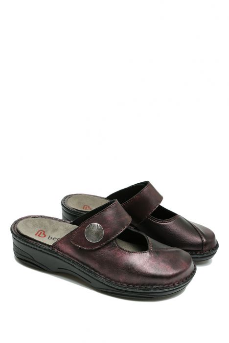 3457 Berkemann Heliane Kadın Anatomik Terlik 3.0-8.5 Rubin/shiny Leder/Stretch - 214