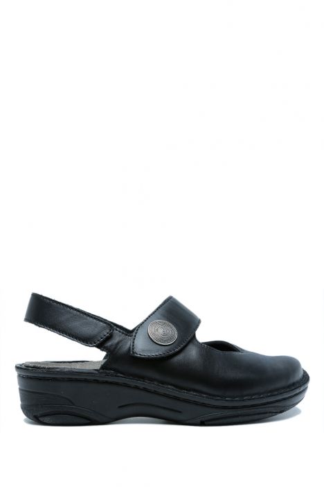 3461 Berkemann Helene Kadın Anatomik Sandalet 3.0-8.0 Schwarz Leder/Strc. - 906