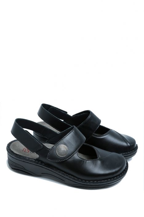 3461 Berkemann Helene Kadın Anatomik Sandalet 3.0-8.0 Schwarz Leder/Strc. - 906
