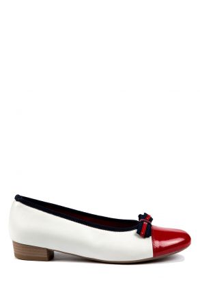 34906 Ara Shoes Kadın Deri Babet 3-8,5 ROSSO,WEISS - 07RW