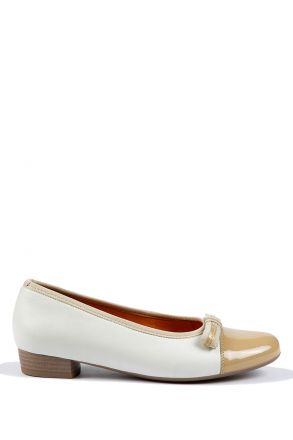 34906 Ara Shoes Kadın Deri Babet 3-8,5 BISQUIT,WEISS - 08BW