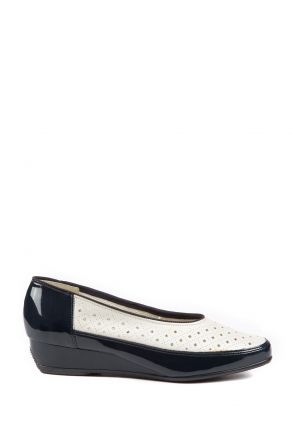 35037 Ara Shoes Kadın Dolgu Topuk Deri Ayakkabı 3-8,5 OZEAN,WEISS - 05OW