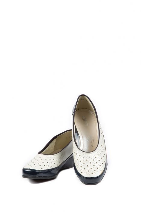 35037 Ara Shoes Kadın Dolgu Topuk Deri Ayakkabı 3-8,5 OZEAN,WEISS - 05OW