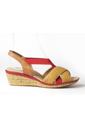 35130 Ara Shoes Kadın Sandalet 3-8 SADDLE,ROSSO - 08SR