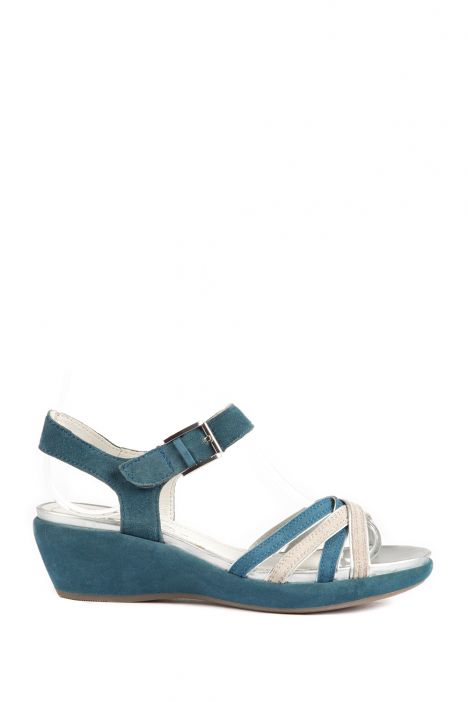 35355 Ara Shoes Kadın Nubuk Sandalet 3 - 8 SILBER,KIESEL/INKABLAU - 08SK
