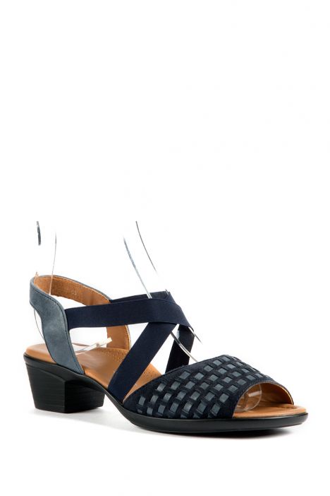 35717 Ara Shoes Kadın Topuklu Nubuk Sandalet 3-8,5 BLAU - 05B