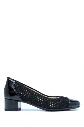 35827 Ara Shoes Nizza Kadın Süet Deri Topuklu Ayakkabı 3.5-7.5 BLACK - 01