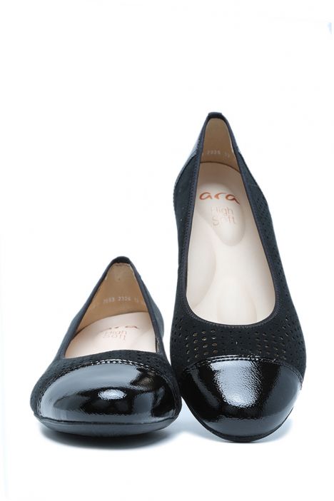 35827 Ara Shoes Nizza Kadın Süet Deri Topuklu Ayakkabı 3.5-7.5 BLACK - 01