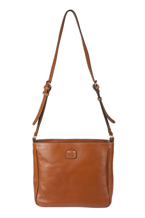 3646 Bric's Life Pelle Omuz Çantası 29x24,5x9 cm Taba / Leather