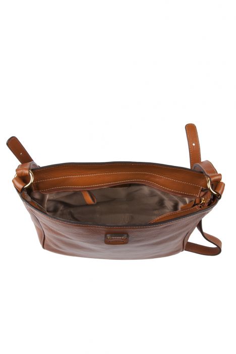 3646 Bric's Life Pelle Omuz Çantası 29x24,5x9 cm Taba / Leather
