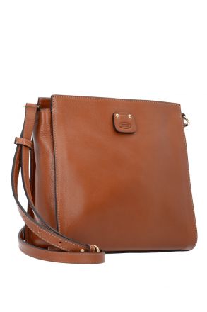 3659 Bric's Life Pelle Omuz Çantası 25x22x9 cm Taba / Leather
