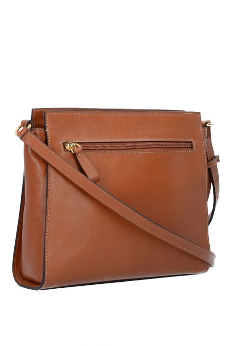 3659 Bric's Life Pelle Omuz Çantası 25x22x9 cm Taba / Leather