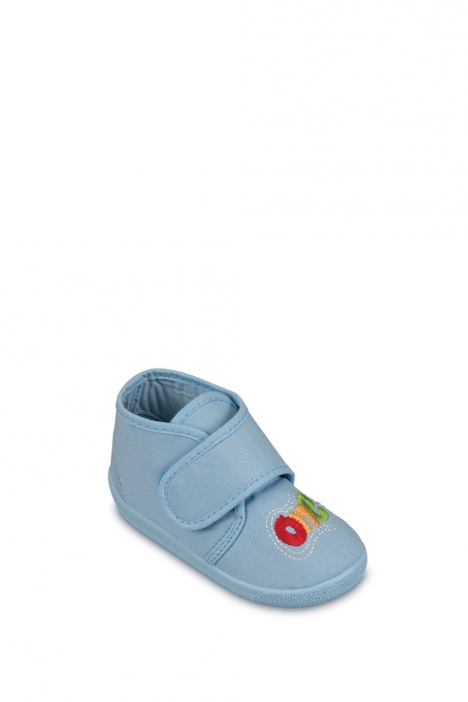 3679 Kifidis Cienta Çocuk Keten Panduf 20-24 Mavi / Blue