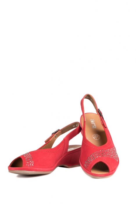 37005 Ara Shoes Kadın Nubuk Sandalet 3 - 8,5 ROSSO - 07R