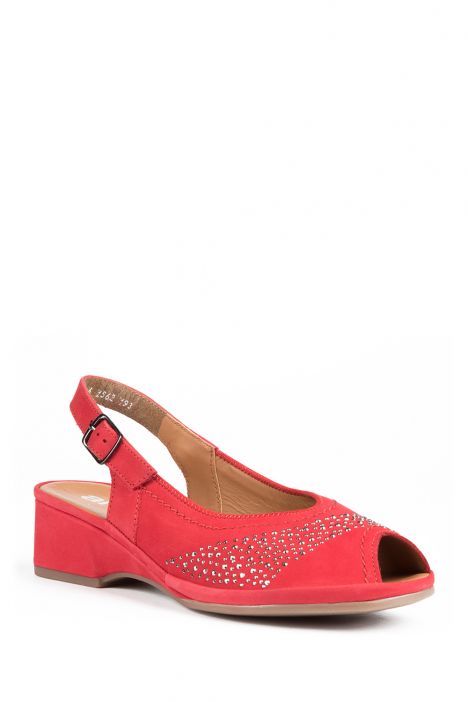 37005 Ara Shoes Kadın Nubuk Sandalet 3 - 8,5 ROSSO - 07R