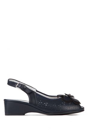 37016 Ara Shoes Kadın Deri Sandalet 3-8 Mavi / Blue