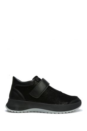 3701 Berkemann Corinne Kadın Velkrolu Anatomik Bot 3.5-7.5 Midnight Black/Matt Black - Nappa/Street - 889