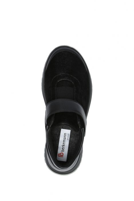3701 Berkemann Corinne Kadın Velkrolu Anatomik Bot 3.5-7.5 Midnight Black/Matt Black - Nappa/Street - 889