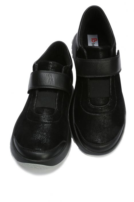 3701 Berkemann Corinne Kadın Velkrolu Anatomik Bot 3.5-7.5 Midnight Black/Matt Black - Nappa/Street - 889