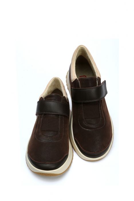 3701 Berkemann Corinne Kadın Velkrolu Anatomik Bot 3.5-7.5 Brown/Hemp Beige - Nappa/Stretch - 868