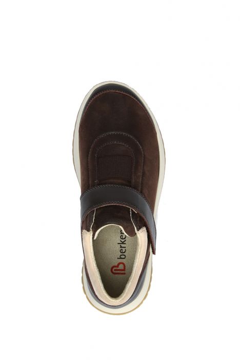 3701 Berkemann Corinne Kadın Velkrolu Anatomik Bot 3.5-7.5 Brown/Hemp Beige - Nappa/Stretch - 868