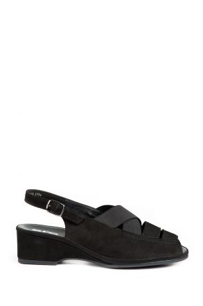 37034 Ara Shoes Kadın Sandalet 2,5-8 SCHWARZ NUBUK-HEAVEN - 05NS