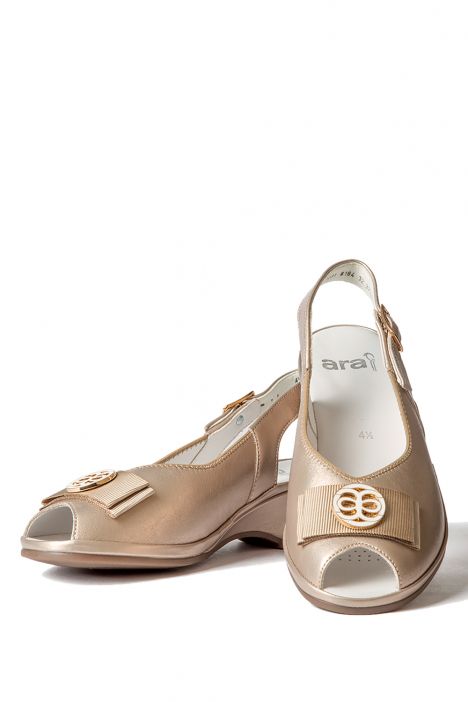 37055 Ara Shoes Kadın Deri Sandalet 3-8 PLATIN - 06P