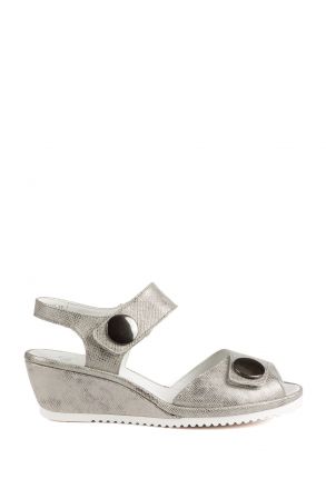 37113 Ara Shoes Kadın Dolgu Topuk Sandalet 3-8,5 GRIGIO - 07GR