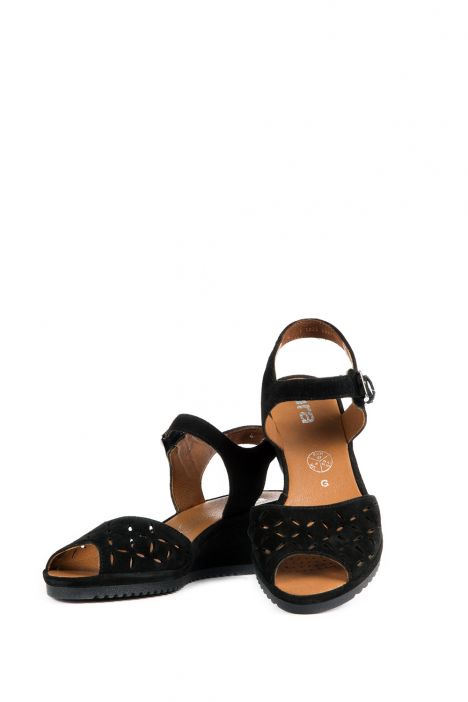 37118 Ara Shoes Kadın Süet Sandalet 3,5-8,5 SCHWARZ - 01S