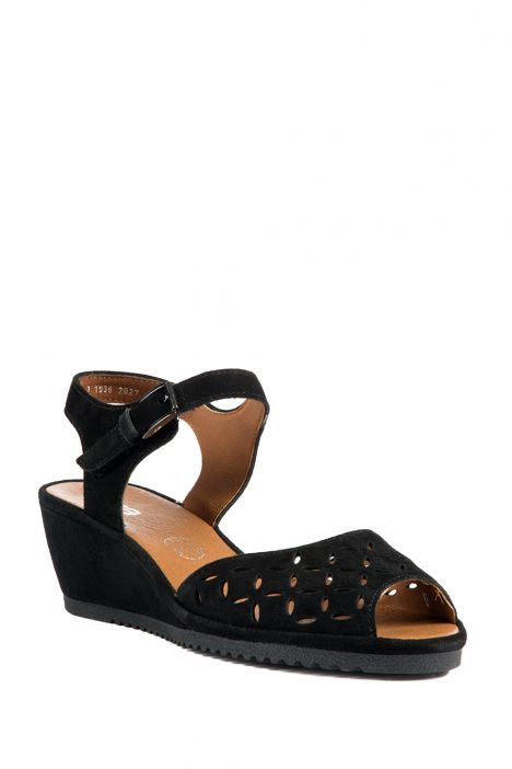 37118 Ara Shoes Kadın Süet Sandalet 3,5-8,5 SCHWARZ - 01S