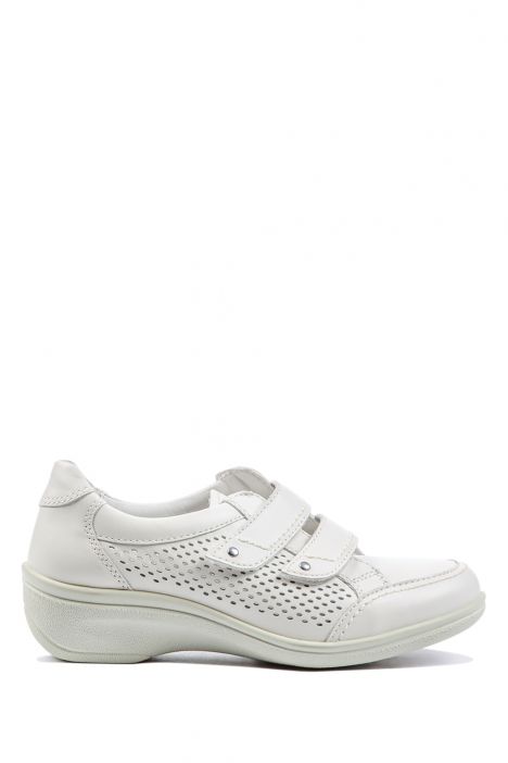 37528 Ara Shoes Kadın Deri Velkrolu Ayakkabı 3 - 8 WEISS - 05W