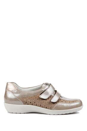 37529 Ara Shoes Kadın Dolgu Topuk Velkrolu Ayakkabı 3,5-8,5 COTTON,TAUPE,PLATIN - 07C