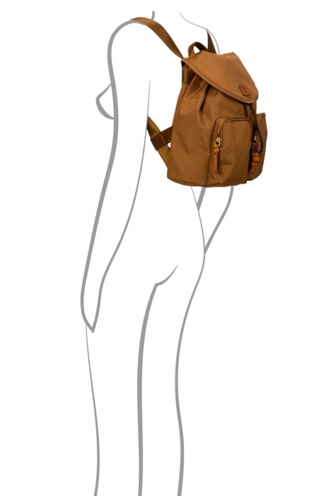 3754 Bric's X-Travel Sırt Çantası 27x27x13 cm Taba / Leather