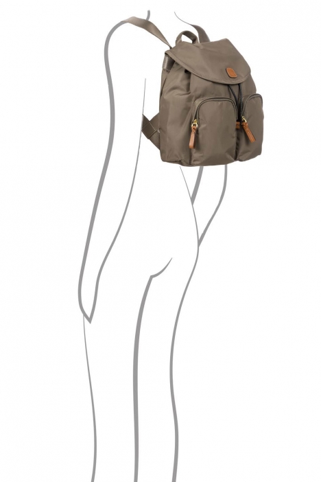 3754 Bric's X-Travel Sırt Çantası 27x27x13 cm Gri / Mud
