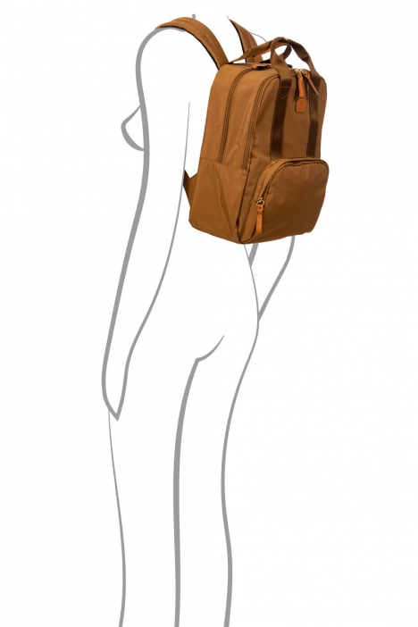 3756 Bric's X-Travel Sırt Çantası 28x36x16 cm Taba / Leather