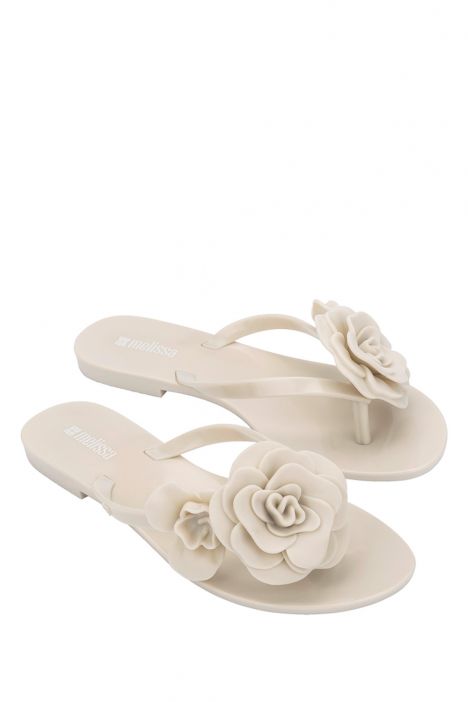 37818 Melissa Harmonic Petals Kadın Parmak Arası Terlik 37-40 BO914 - Bej/Beige
