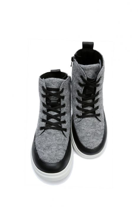 3801 Berkemann Willa Kadın Anatomik Bot 3.5-7.5 Light Gray/Black - Felt/Leather - 126