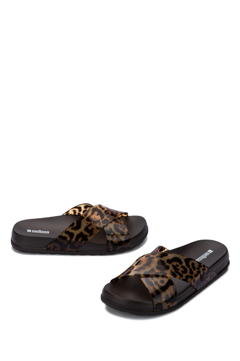 38074 Melissa Cozy Slide II Kadın Terlik 37-40 BU444 - Siyah/Black Tortoise