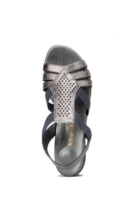 3933 Lilyum Kadın Sandalet 36-41 Gri / Silver