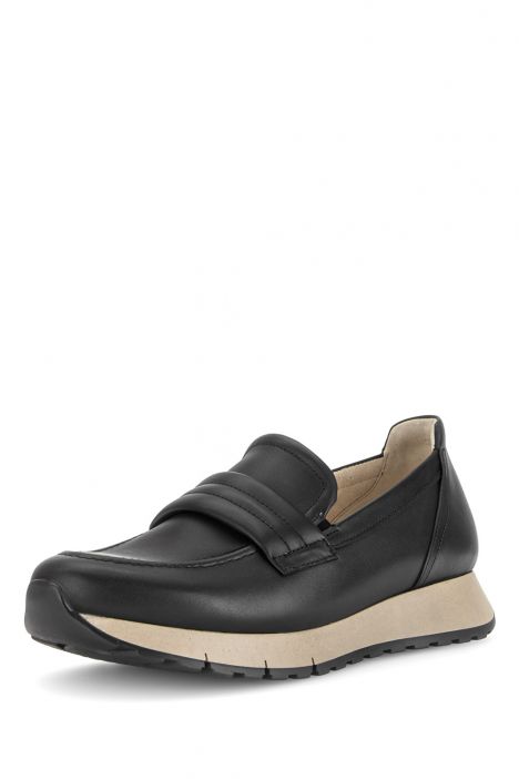 400601 Gabor Kadın Deri Anatomik Loafer 4.0-7.5 001 Siyah/Foulardcalf black