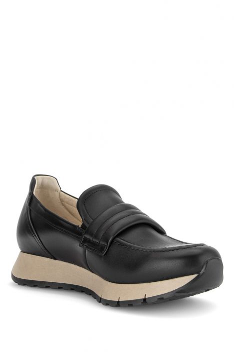 400601 Gabor Kadın Deri Anatomik Loafer 4.0-7.5 001 Siyah/Foulardcalf black
