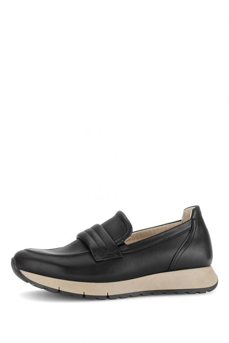 400601 Gabor Kadın Deri Anatomik Loafer 4.0-7.5 001 Siyah/Foulardcalf black