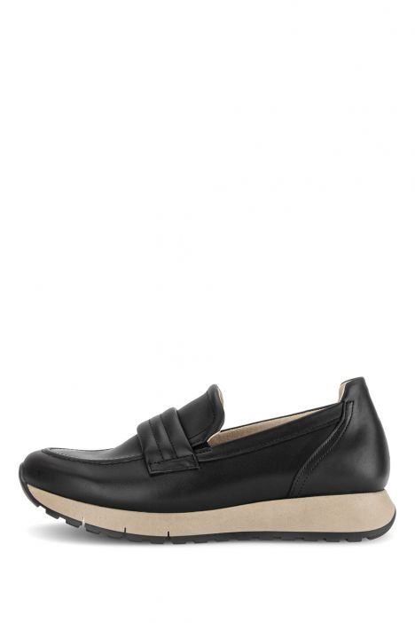 400601 Gabor Kadın Deri Anatomik Loafer 4.0-7.5 001 Siyah/Foulardcalf black