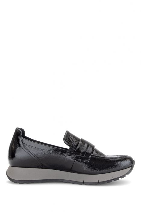 400601 Gabor Kadın Deri Anatomik Loafer 4.0-7.5 002 Rugan Siyah/Rock Lack black
