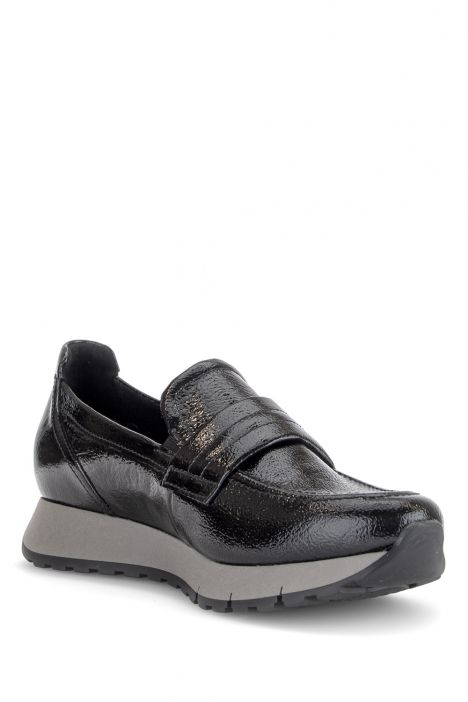 400601 Gabor Kadın Deri Anatomik Loafer 4.0-7.5 002 Rugan Siyah/Rock Lack black